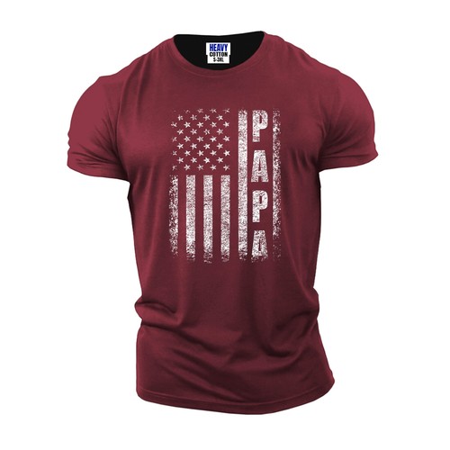 Distressed amerikanische Flagge Papa Herren T-Shirt USA Vatertag Party neu Geschenk Tee - Bild 5 von 11