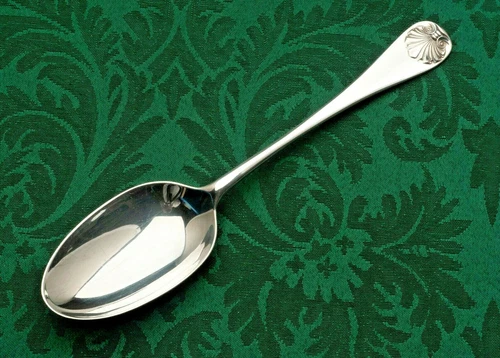 Williamsburg Shell by Stieff Sterling Silver Table Serving Spoon 8.25"