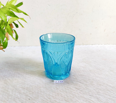 1930s Klassisch Schöne Aqua Blau Glas Bauchige Dekorative Sammlerstück GT217