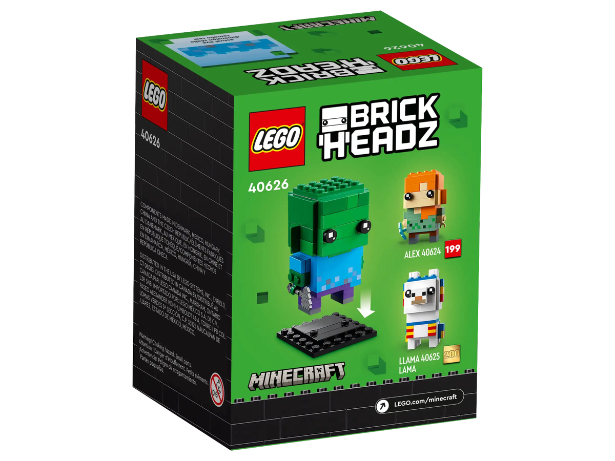 LEGO Minecraft 40626 BRICKHEADZ Zombie #201 New Factory Sealed | eBay
