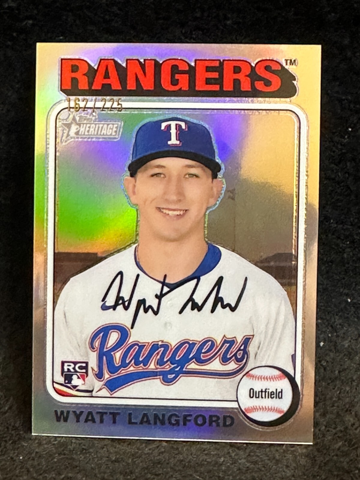 2024 24 Topps Heritage High Numbers Wyatt Langford Chrome Refractor RC /225 📈🔥
