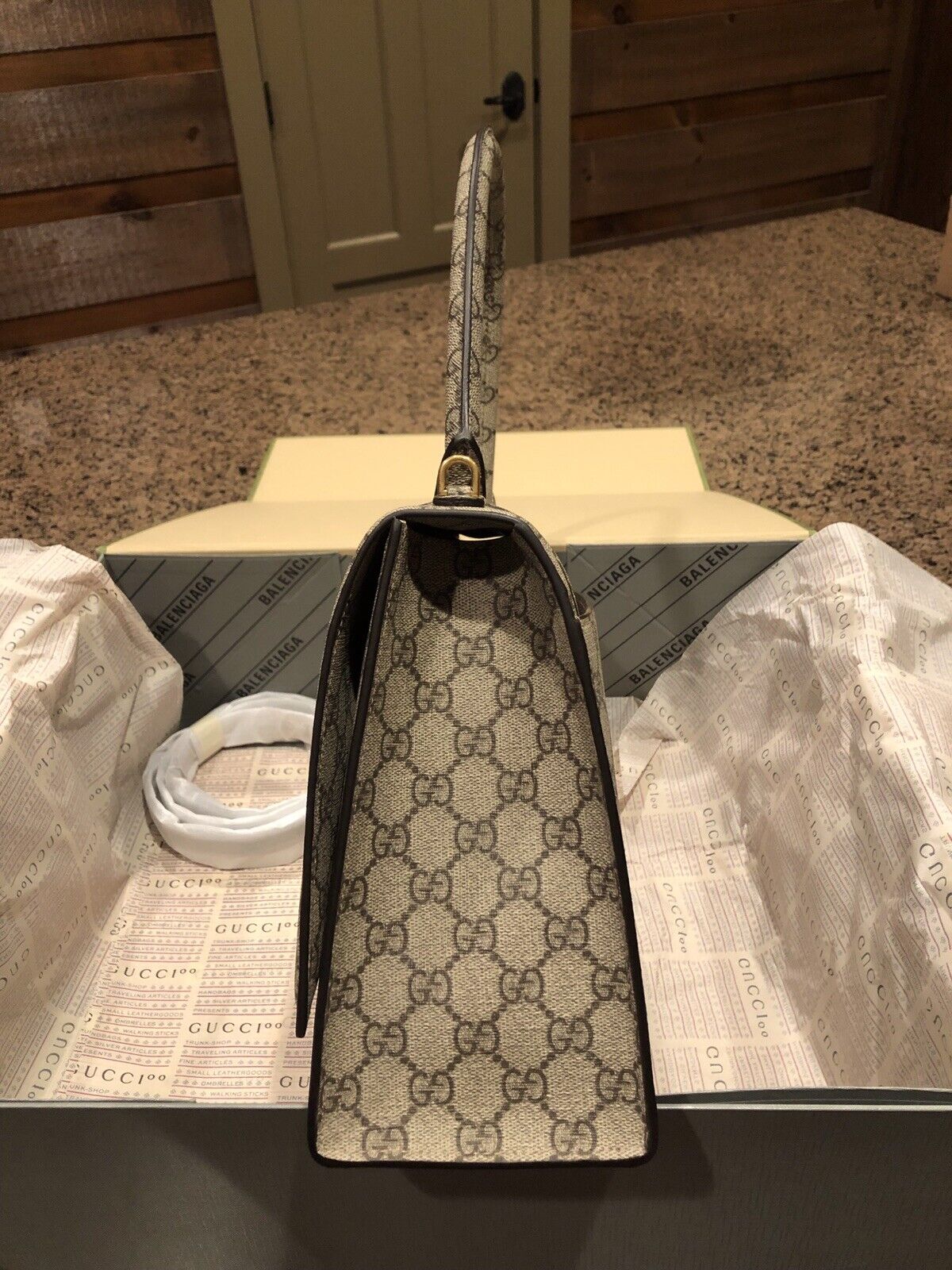 Gucci x Balenciaga The Hacker Project Small Hourglass Bag Beige