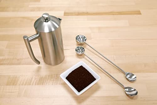 Frieling 18/10 Stainless Steel Coffee Scoop/Stirrer for French Press, 2 Table...