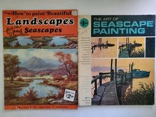 The Art of Painting Beautiful Seascapes  Landscapes, 2 Book Lot, Walter Foster