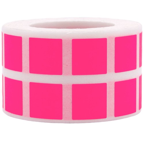 Square Stickers | 0.5" Inch Square Shape | 1,000 Pack | Pick One Color - Picture 98 of 144