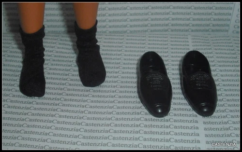 KEN MATTEL DOLL X-FILES FRANK SINATRA  BLACK SOCK & SHOES FASHION ACCESSORY