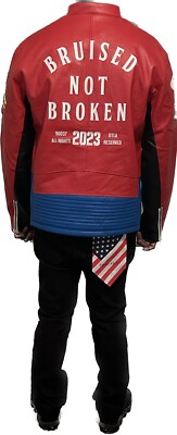 FIRST ROW Racing Biker Multi Color Jacket (L) | eBay