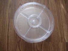 CREATIVE WARE CLEAR LAZY SUSAN STYLE SPIN ON ICE SERVING TRAY MADE IN USA