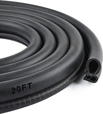 Car Door Rubber Seal Strip with Side Bulb, 20 Feet PVC Bulb Trim with EPDM Autom