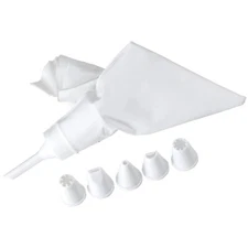 Chef Craft Cake Decorating Kit, 6 Frosting Piping Tips and Icing Pastry Bag
