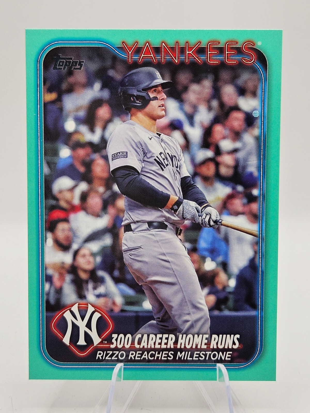 2024 Topps Update Anthony Rizzo 300 Career Home Runs Aqua #US241 NY Yankees MLB