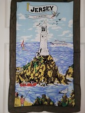Nick Carver Jersey 100% cotton Tea Towel Corbiere Lighthouse vintage