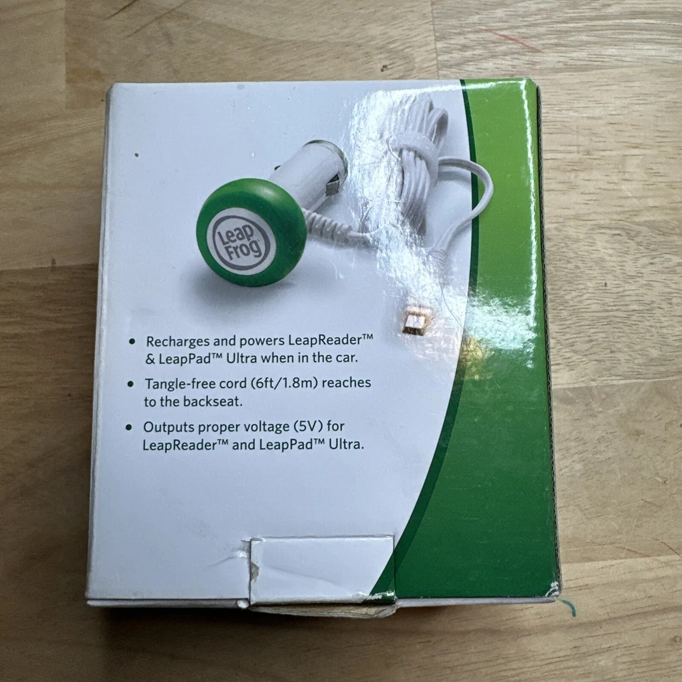 Adaptador Cargador Coche LeapFrog LeapReader LeapPad Ultra 6 Pies Cable Accesorio 5V Foto 3 de 4