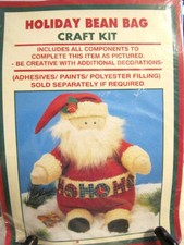 HOMESPUN CREATIONS "HOLIDAY BEAN BAG" SANTA CRAFT KIT-NIP-DANDEE