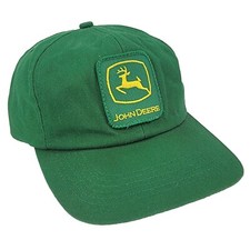 John Deere Hat Vintage K-Products Snapback Patch Cap Farm Tractor Green USA Made