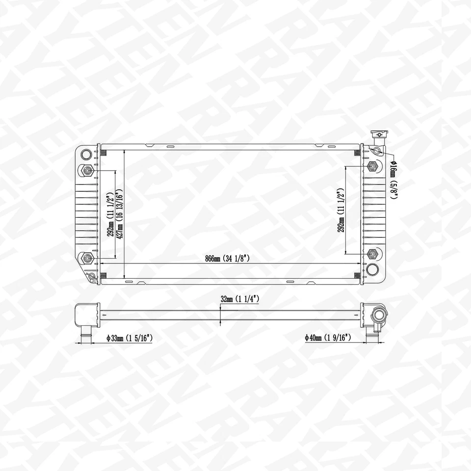 Radiator For 1994-1997 1998 1999 Chevy / GMC K1500 C1500 1995-2000 Tahoe CU1693 - Image 3 of 3
