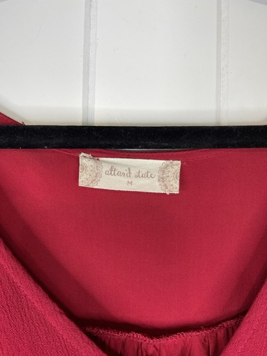 Altar’s State Bohemian Red Embroidered Floral Festival Tunic Top Dress Sz Medium - Picture 6 of 9
