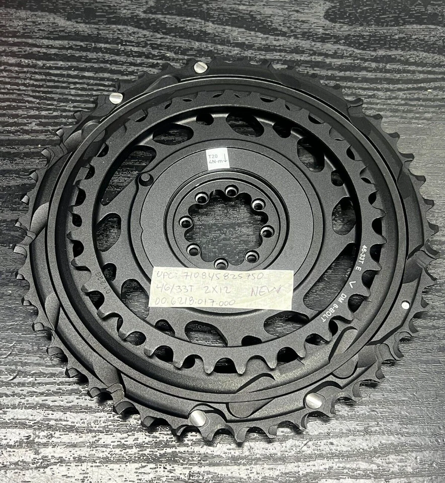 SRAM Red AXS Direct-Mount 46/33t 2x12 speed Chainring Set Polar Gray - Image 2 of 4