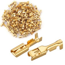 100 PCS 0.11 Inch Female Spade Quick Splice Crimp Terminals 2.8mm Connector