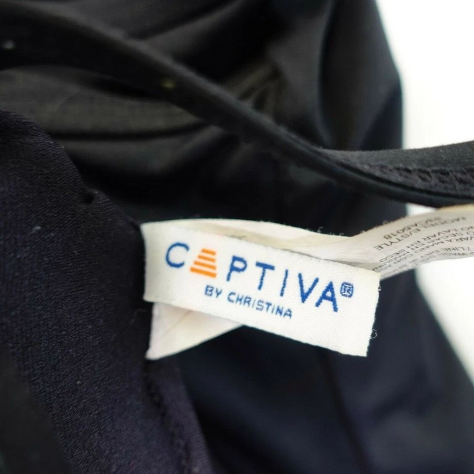 Traje de baño Monokini de una pieza M negro ilusión de natación recortada CAPTIVA x CHRISTINA Foto 3 de 4