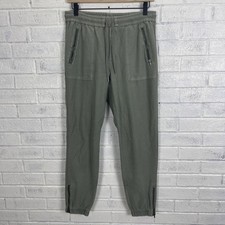Athleta Farallon Jogger Pants Womens Size 6 Olive Green Pull On Zip Pockets