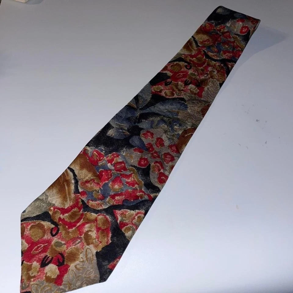 Geoffrey Bean seda hecho en Italia multicolor floral vintage corbata accesorios Foto 4 de 4