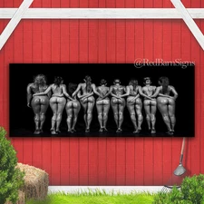 Sexy Women Back Indoor Outdoor Banner Sign with grommets