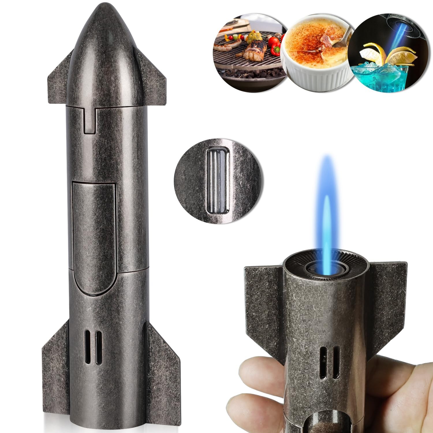 With Adjustable Flame & Visual Window,rocket...