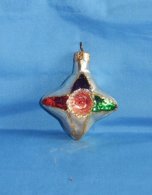 Beautiful Poland Indented Glass Star Christmas Ornament