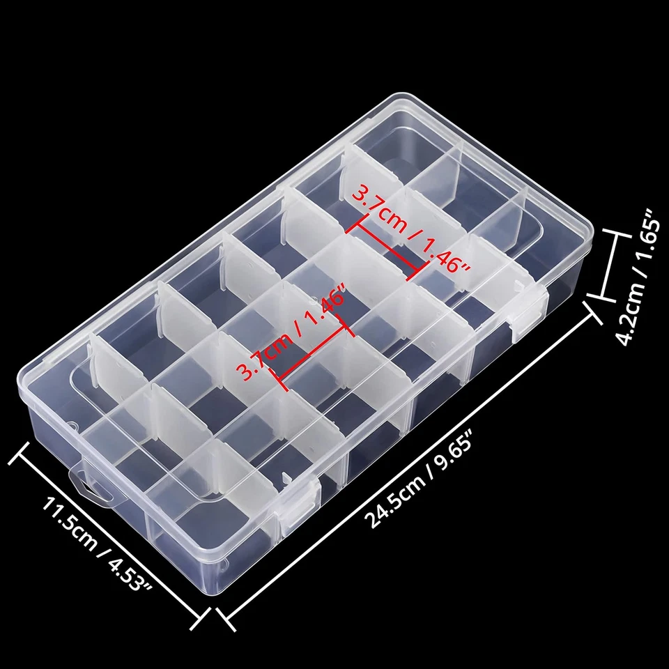 Porta Minuteria Plastica Trasparente (Confezione Da 4) - Contenitore Plastica Sc - Immagine 2 di 4