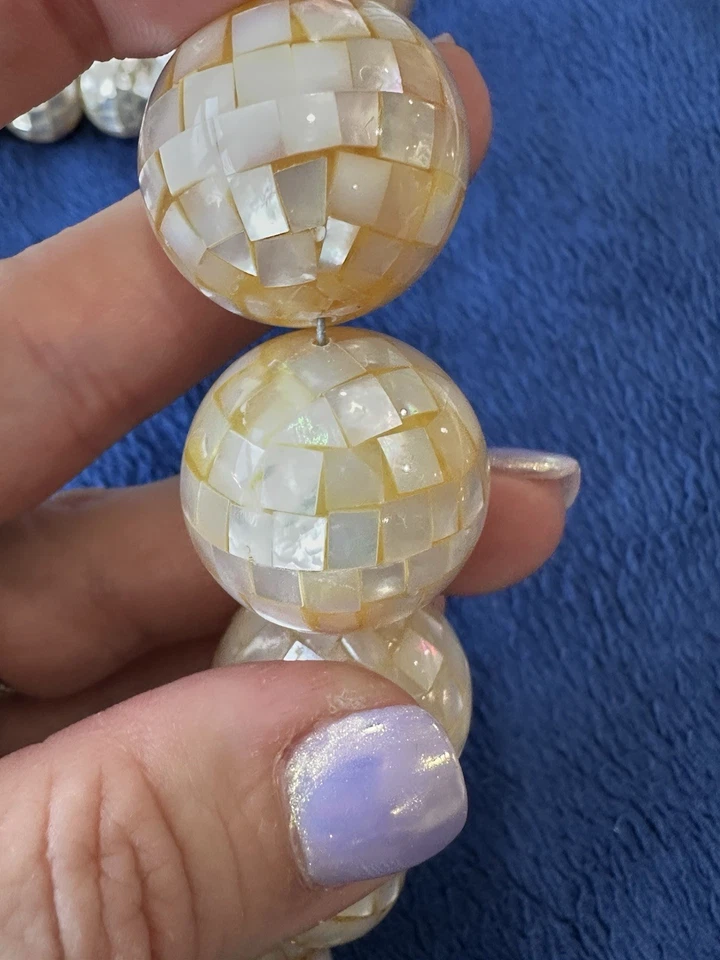 Collar Jay King Plata de Ley 925 Grueso Madreperla Graduado, 22-25 pulgadas Foto 4 de 4