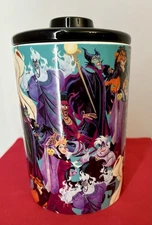 Disney Villains Halloween Ceramic Cookie Jar Canister- Zrike Brands- NEW