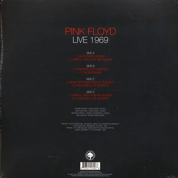 Pink Floyd Live May 9, 1969 Rare Limited Edition Red Vinyl Double LP Record NEW - Image 3 of 4