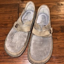 Alegria loafers 8.5 brown Gray leather Brenna Luster comfy boho cottage 39 130