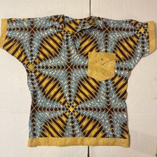 Men  s Homemade African Dashiki Wax Multicolor Print Shirt 22  Chest