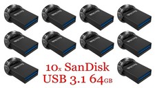 LOT 10x SanDisk ULTRA FIT USB Drive 64 GB USB3.1 SDCZ430-064G U