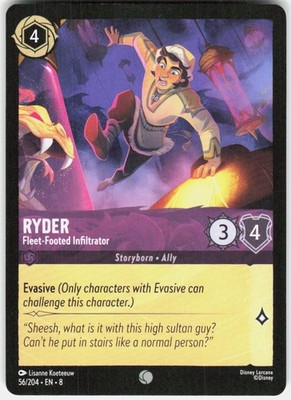 Ryder Fleet Footed Infiltrator 56/204 Reign of Jafar Disney Lorcana