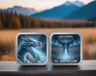 320 Coins Ice Dragon 1 Gram Colorized .999 Silver Art Bar Carded Limited Edition