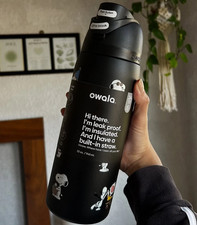 NEW Owala Snoopy 32oz Black Insulated Stainless Steel Water Bottle Exclusive