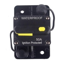 50 Amp Circuit Breaker 12V- 48V DC Manual Reset Fuse for Trolling Motor Rv Ma...