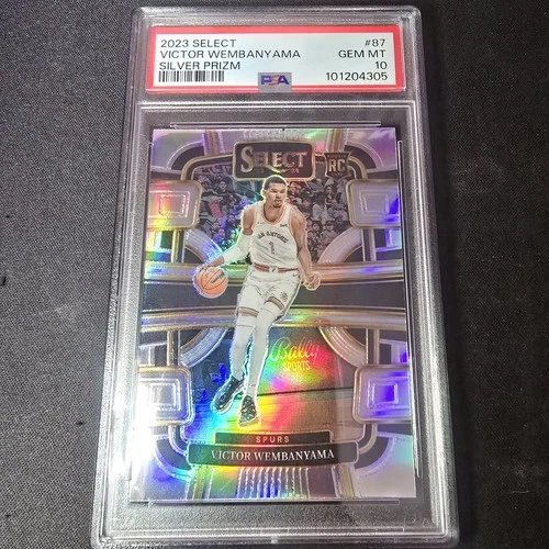 2023-24 Panini Select PSA 10 - Concourse Victor Wembanyama #87 Silver Prizm (RC)