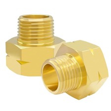 Hooshing 2PCS Brass Pipe Fitting 3/4" NPT Female x 1/2" Male, Copper 