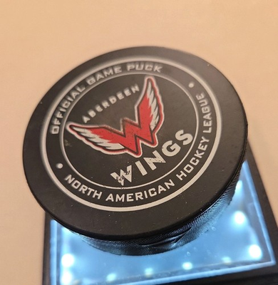 #ad #ad Aberdeen Wings Team Hockey Puck OFFICIAL $100.00