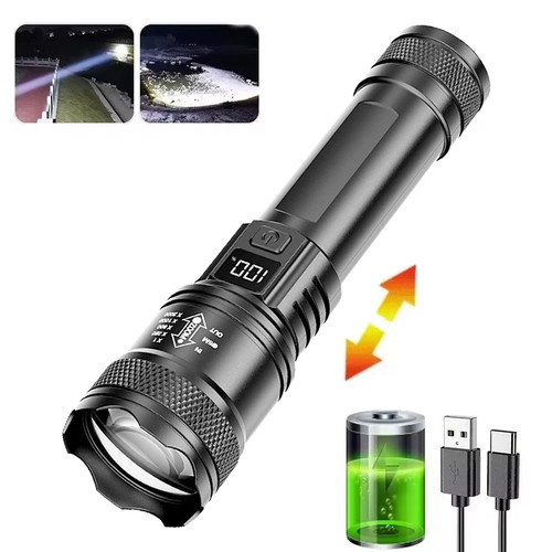 USB Rechargeable Mini Flashlight (COB+XPE) - 3 Modes, Zoomable - Picture 30 of 34