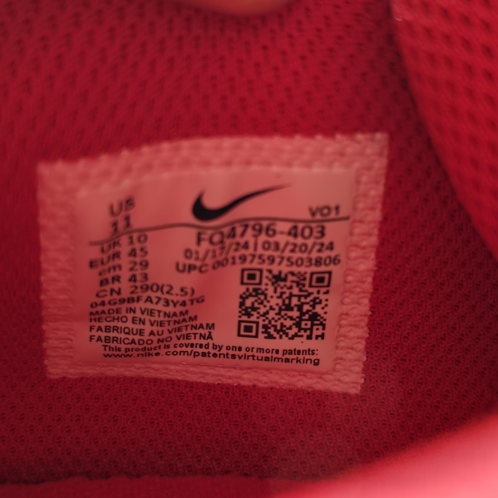 Nike Ja 1 Basketball Shoes (FQ4796-403, Midnight Navy/Red/White) Size 11 New thumbnail 8