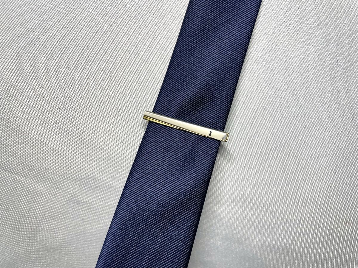 YVES SAINT LAURENT Yves Saint Laurent YSL gold matte silver vintage cufflinks t thumbnail 7