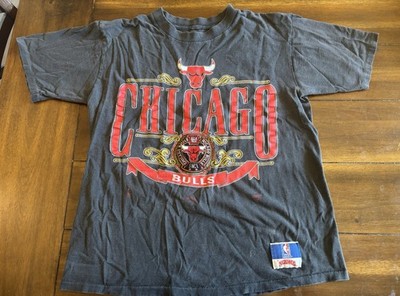 Vintage Chicago Bulls Tshirt Nutmeg NBA Missing Size Tag Worn Condition
