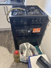Beko Four Burner GAS Join Black Standing Cooker BLACK DOUBLE OVEN