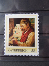 Österreich PM - Uralte Darstellung eines Briefmarkensammlers  (998)