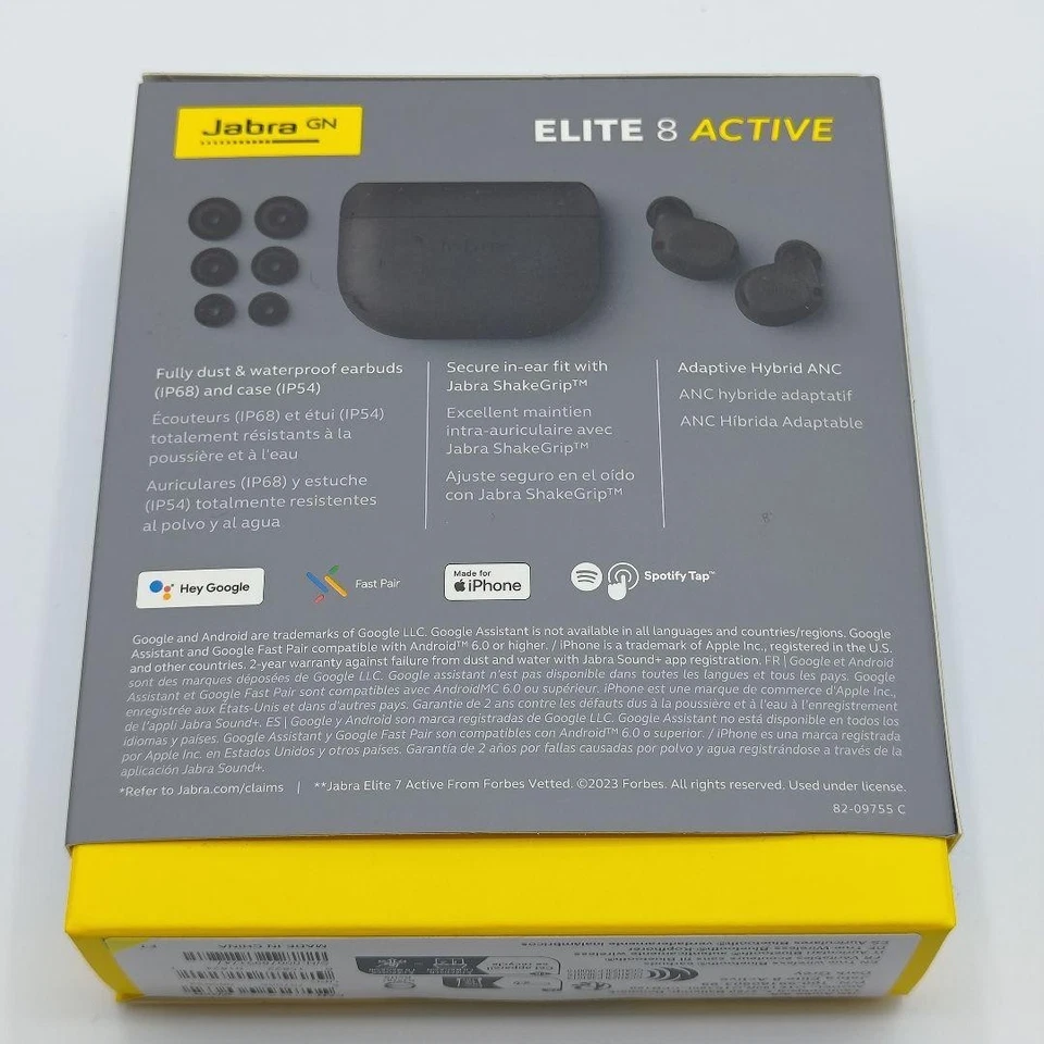 Jabra Elite 8 Active True Wireless Earbuds, Dark Gray, Noise Cancelling (ANC) - Image 2 of 4